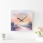 Luke 18:27 Möglich mit Gott, Jesus Bibel Verse Quadratische Wanduhr (Zuhause)