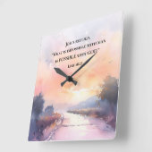 Luke 18:27 Möglich mit Gott, Jesus Bibel Verse Quadratische Wanduhr (Winkel)