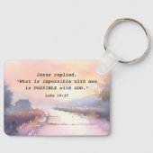 Luke 18:27 Möglich mit Gott, Jesus Bibel Verse Schlüsselanhänger (Vorderseite)