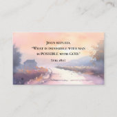 Luke 18:27 Möglich mit Gott, Jesus Bibel Verse Visitenkarte (Vorderseite)