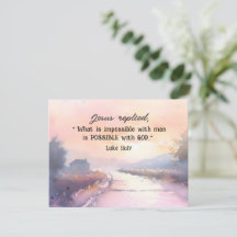 Luke 18:27 Möglich mit Gott Jesus Bibelkarte