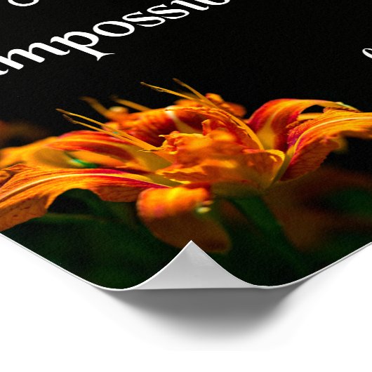 Luke 1:37, Denn mit Gott Poster (Ecke)