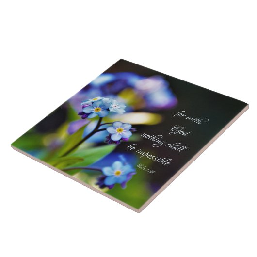 Luke 1:37 Denn mit Gott wird nichts unmöglich sein Fliese (Seite)