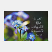 Luke 1:37 Denn mit Gott wird nichts unmöglich sein Fußmatte (Vorderseite)