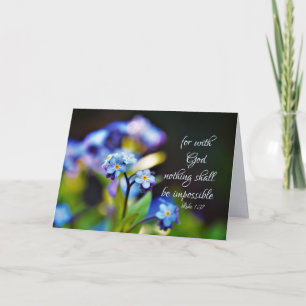 Luke 1:37 Denn mit Gott wird nichts unmöglich sein Karte