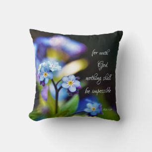 Luke 1:37 Denn mit Gott wird nichts unmöglich sein Kissen