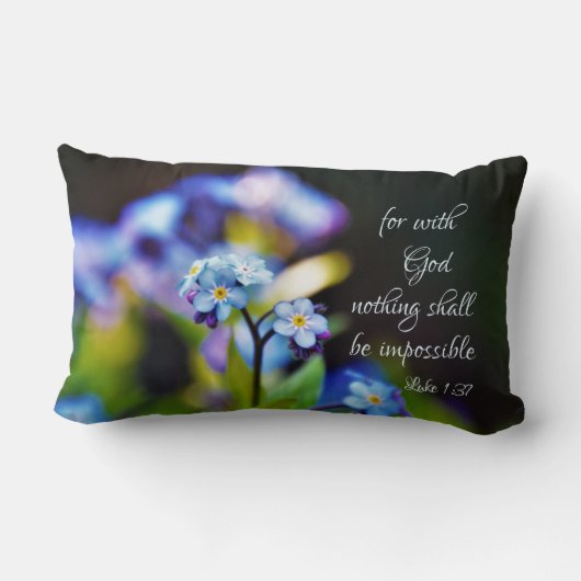 Luke 1:37 Denn mit Gott wird nichts unmöglich sein Lendenkissen (Rückseite)