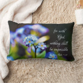 Luke 1:37 Denn mit Gott wird nichts unmöglich sein Lendenkissen (Decke)