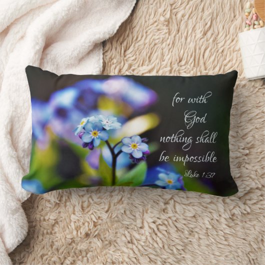 Luke 1:37 Denn mit Gott wird nichts unmöglich sein Lendenkissen (Decke)