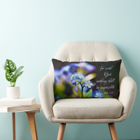 Luke 1:37 Denn mit Gott wird nichts unmöglich sein Lendenkissen (Stuhl )