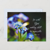 Luke 1:37 Denn mit Gott wird nichts unmöglich sein Postkarte (Vorne/Hinten)