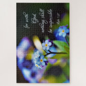 Luke 1:37 Denn mit Gott wird nichts unmöglich sein Puzzle (Vertikal)