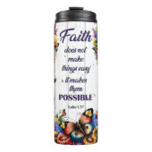 Luke 1:37 Der Glaube macht Dinge möglich Thermosbecher (Vorderseite)