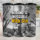 LUKE 1:37 Mit Gott ist nichts unmöglich Thermosbecher