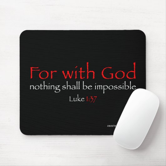 Luke-1:37 Mousepad (Mit Mouse)