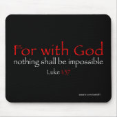 Luke-1:37 Mousepad (Vorne)