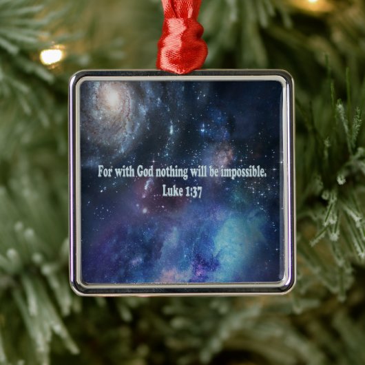 Luke 1:37 ornament aus metall (Baum)