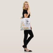 Luke 1:45 Gesegnet ist "She Spring Orange Blume" Tasche (Am Model)