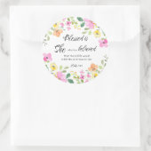 Luke 1:45 Gesegnet ist sie, Frauen-Schrift Bloral Runder Aufkleber (Tasche)