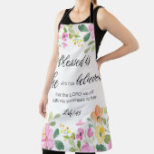 Luke 1:45 Gesegnet ist sie, Frauen-Schrift Bloral Schürze (InSitu)