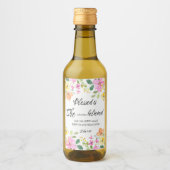 Luke 1:45 Gesegnet ist sie, Frauen-Schrift Bloral Weinetikett (Vorderseite)