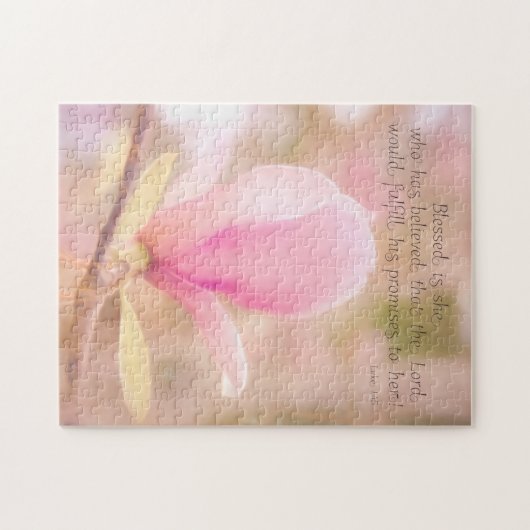 Luke 1 45 Gesegnet ist sie Puzzle (Horizontal)