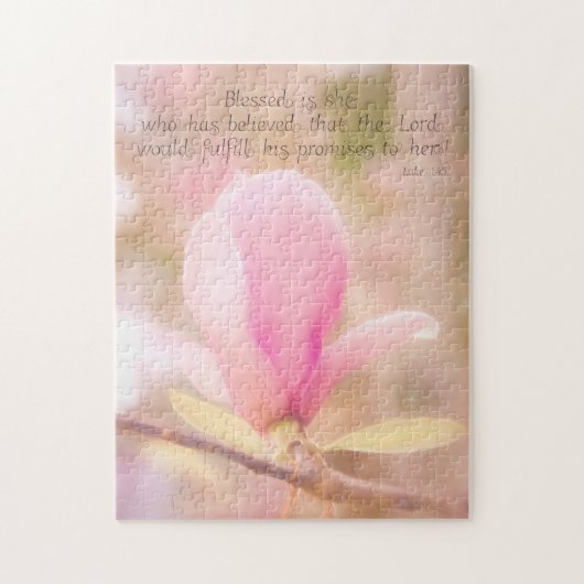 Luke 1 45 Gesegnet ist sie Puzzle (Vertikal)