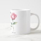 Luke 1:45 Gesegnet ist Sie Rose Blume Jumbo-Tasse (Rechts)