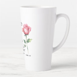 Luke 1:45 Gesegnet ist Sie Rose Blume Milchtasse