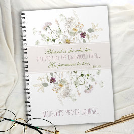 Luke 1:45 Gesegnet ist sie Wildblume Gebet Journal Notizblock