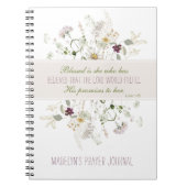 Luke 1:45 Gesegnet ist sie Wildblume Gebet Journal Notizblock (Vorderseite)