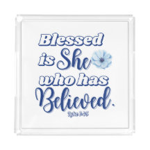 Luke 1:45 Gesegnet ist, wer glaubt Blue Blume