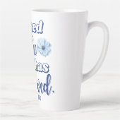 Luke 1:45 Gesegnet ist, wer glaubt Blue Blume Milchtasse (Rechts)