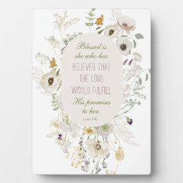 Luke 1:45 Selig ist ihre Wildblume Fotoplatte