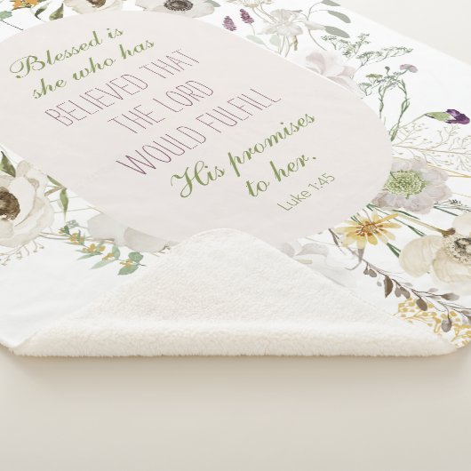 Luke 1:45 Selig ist ihre Wildblume Sherpadecke (3/4)