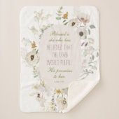 Luke 1:45 Selig ist ihre Wildblume Sherpadecke (Vorderseite)