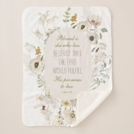 Luke 1:45 Selig ist ihre Wildblume Sherpadecke