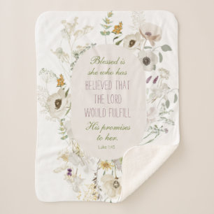 Luke 1:45 Selig ist ihre Wildblume Sherpadecke