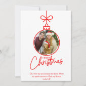 Luke 1:47 Christlich Frohe Weihnachtseinladung Einladung (Vorderseite)