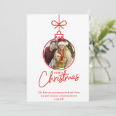 Luke 1:47 Christlich Frohe Weihnachtseinladung Einladung (Stehend Vorderseite)