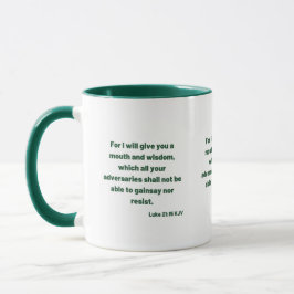 Luke 21:15 KJV Bibelverse Zwei-Tone-Tasse Tasse
