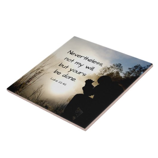 Luke 22:42 Nicht mein Wille, sondern euer seid get Fliese (Seite)