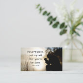 Luke 22:42 Nicht mein Wille, sondern euer seid get Visitenkarte (Stehend Vorderseite)