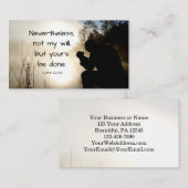 Luke 22:42 Nicht mein Wille, sondern euer seid get Visitenkarte (Vorne/Hinten)