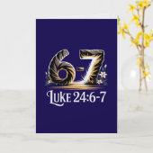 Luke 24:6-7 Easter Card Risen Savior Scripture  Karte (Gelbe Blume)