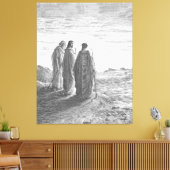 Luke 24A Jesus and Two Disciples Go to Emmaus Leinwanddruck (Insitu (Wohnzimmer))