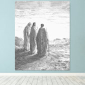 Luke 24A Jesus and Two Disciples Go to Emmaus Leinwanddruck (Insitu (Holzboden))