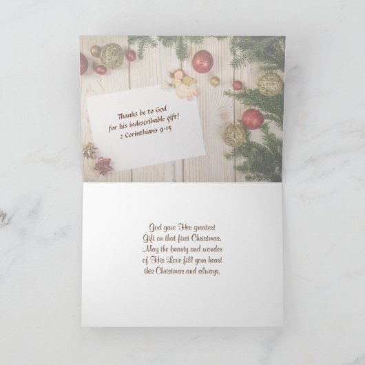 Luke 2:10-11 "Angst nicht: Ich bringe dir gute Nac Karte (Innenseite)