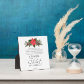 Luke 2:10-11 Gute Nachricht Poinsettia Weihnachten Fotoplatte (InSitu)