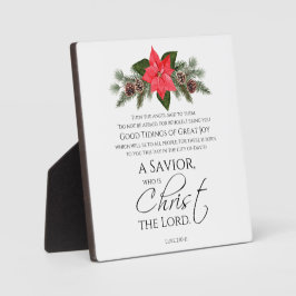 Luke 2:10-11 Gute Nachricht Poinsettia Weihnachten Fotoplatte